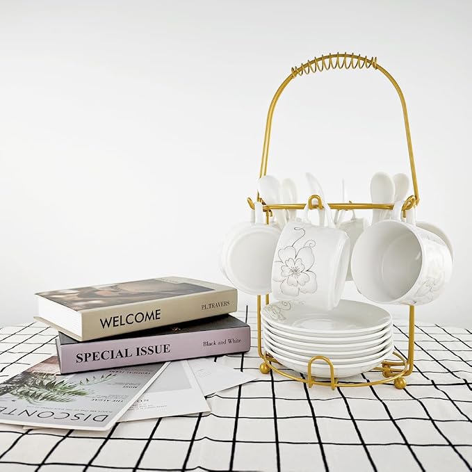 YY YEARCHY Coffee Cup Stand Holder Display Stand Mug Tea Rack Cup and Saucer - Image 6