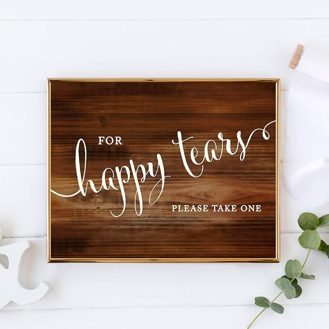 Andaz Press Wedding Party Signs, Rustic Wood Print, 8.5x11-inch, - Image 2