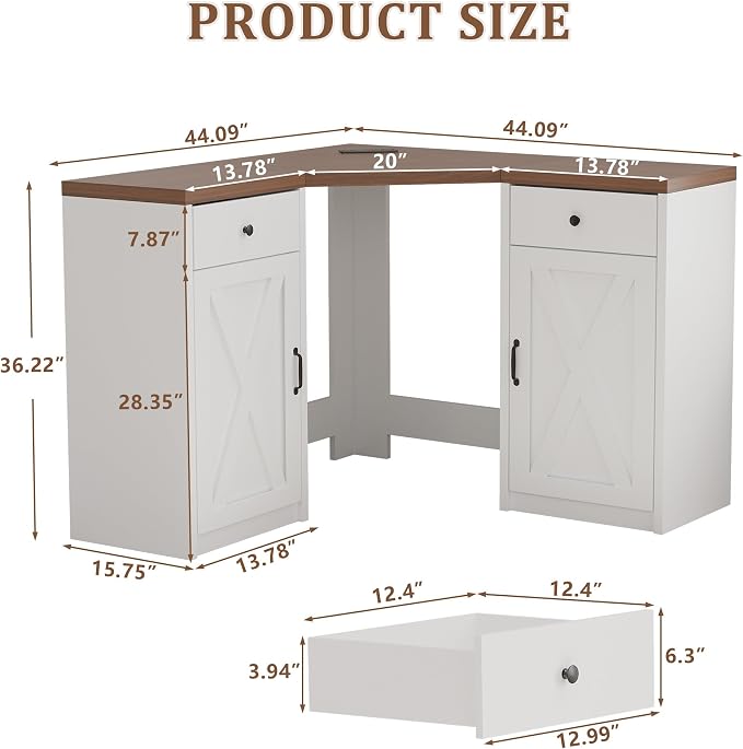 Coffee Bar Cabinet with Fridge Space, Corner Bar Cabinet with Fridge Space - Image 2