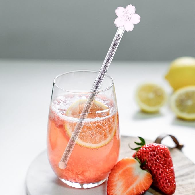 KALLORY 1pc Flower Glass Stirring Rod - Image 6