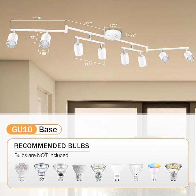 BoostArea LED 8 Light Track Lighting Kit, Flexibly Rotatable Light Head - Image 2