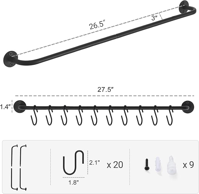 Mkono Mug Holder Wall Mounted Coffee Cup Rack Hanger Modern Metal - Image 5