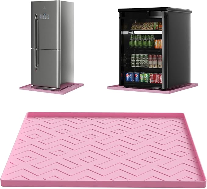 Silicone Mini Fridge Mat 19.7"x19.7" – Non-Slip, Waterproof Drip Tray by EWX