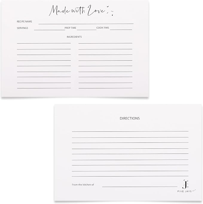 100 Pack | Blank 4x6 Recipe Cards | Double Sided Recipe Cards - Image 5