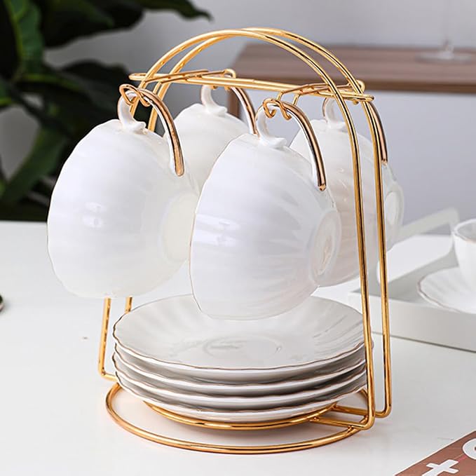Tea Cup and Saucer Display Stand Holder Rack Metal Cup Saucer Holder Tea Cup - Image 5