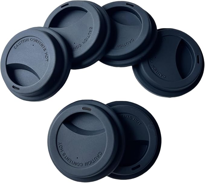Silicone Cup Covers, Reusable Silicone Lids by NumRealmNumberIDTagsLabels