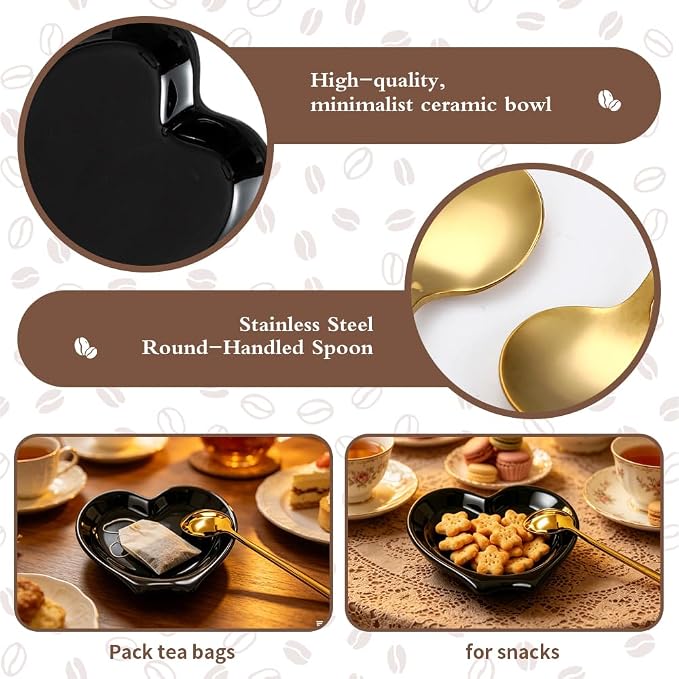 Coffee Spoon Rest Black Ceramiccoffee Spoon Holder Cute Coffee Bar And Corner - Image 3