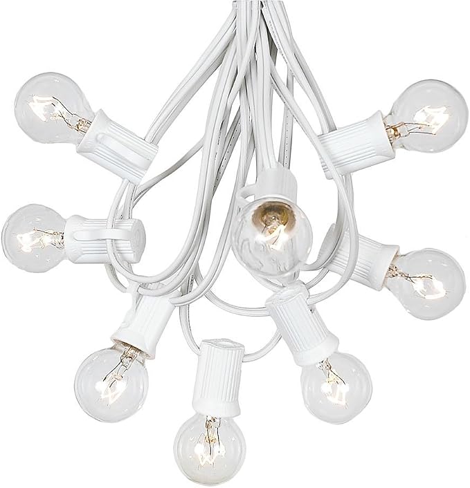 G30 Patio String Lights with 125 Globe Bulbs by NoveltyLights-LightExperts