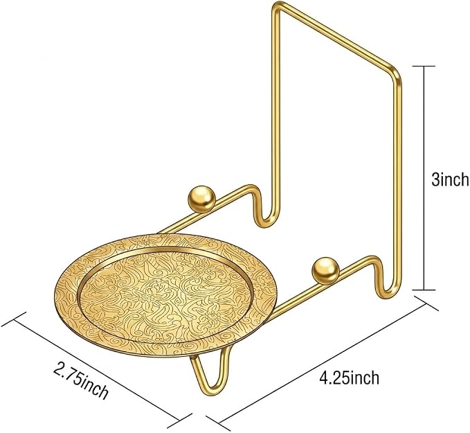 HOHIYA Gold Tea cup and Saucer Display Stand 6 Cup Holder Rack Decorative - Image 5