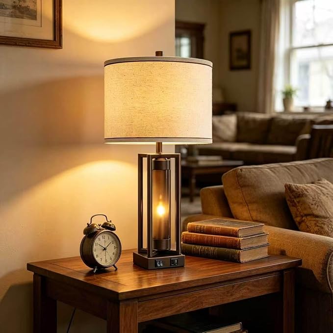 Rustic Farmhouse Table Lamps for Living Room - Image 4