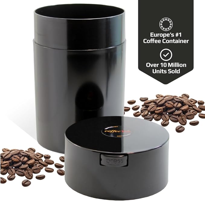 COFFEEVAC 1 LB Airtight Coffee Bean Storage Container, Patented Vacuum Seal - Image 3