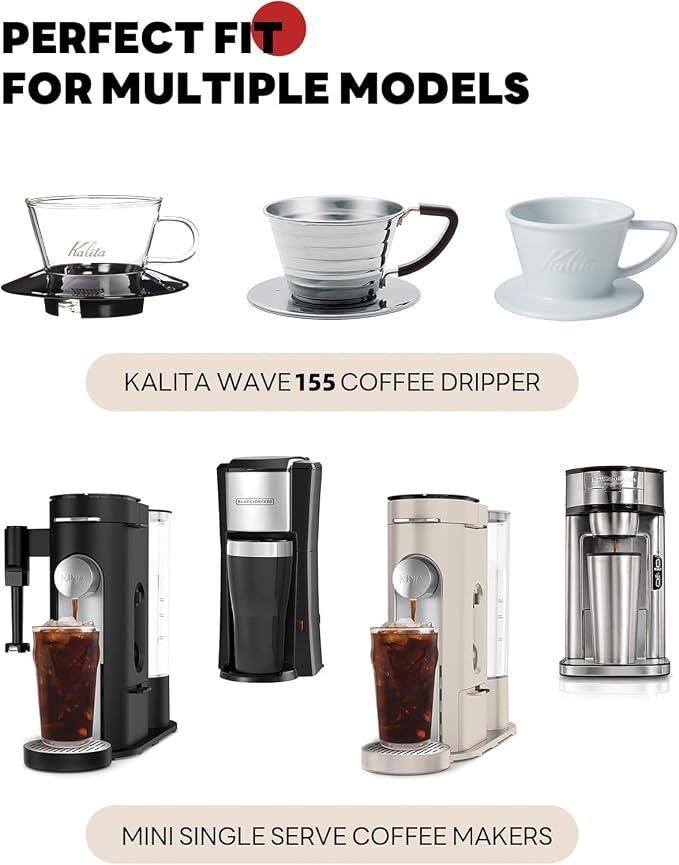 Disposable Small Coffee Filters, Kalita Wave Dripper 155, 1-2 Cup - Image 3