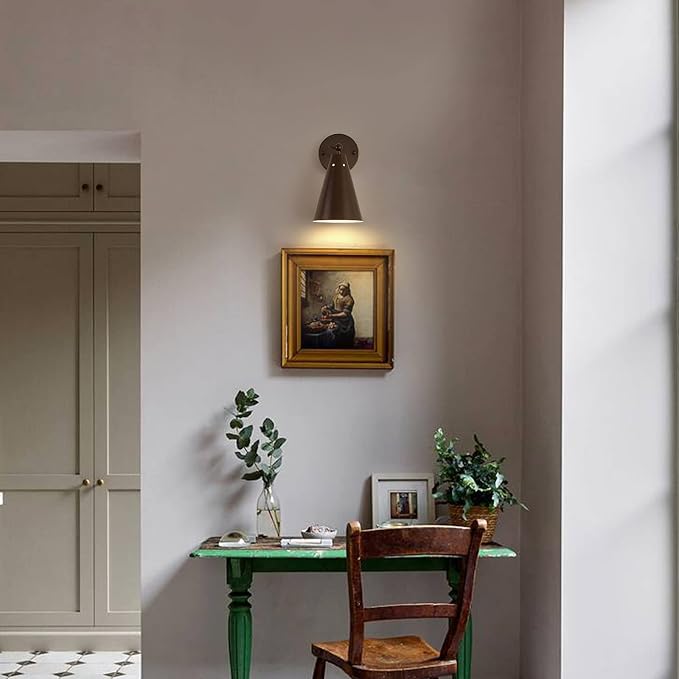 Oil Rubbed Bronze Farmhouse Wall Sconces Set of Two, Rustic Adjustable Interior - Image 9