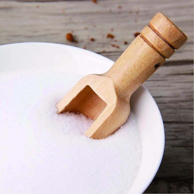 Arroyner 20 PCS Mini Wooden Spoon Mini Bamboo Spoons Small Bath Salt Spoon - Image 3