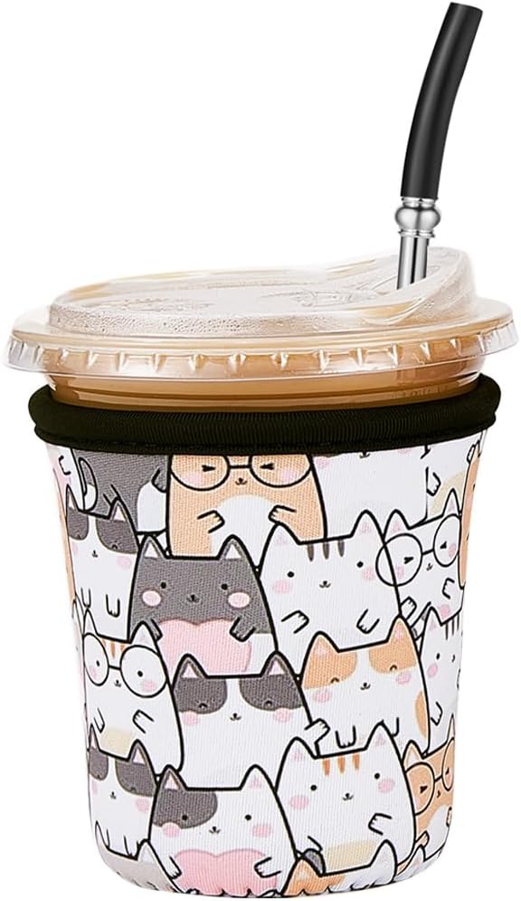 Iced Coffee Sleeve Reusable Small 16-20oz by Cavllson