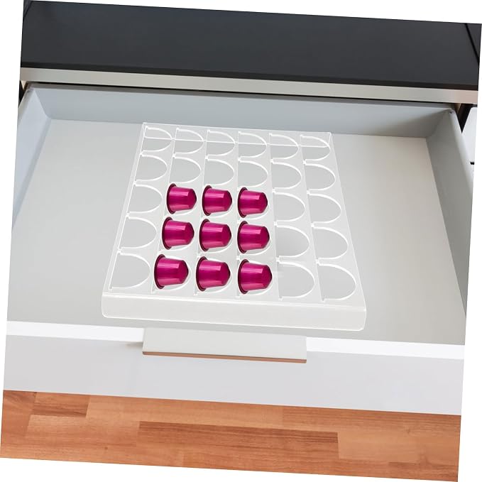 TEHAUX 30 Grid Capsule Organizer Rack Espresso Capsule Holder Kitchen Shop - Image 2