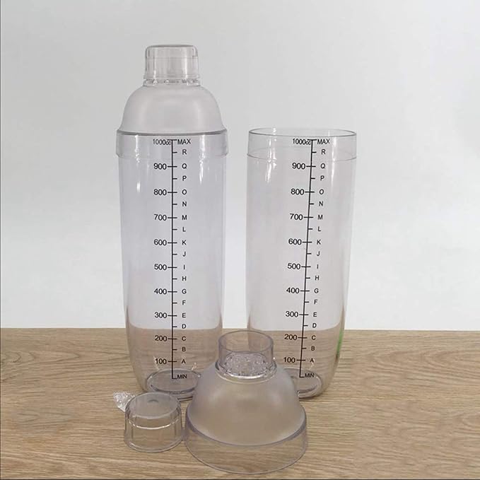 2 Pcs Plastic Cocktail Shaker, Drink Mixer Hand Shaker Cup - Image 5