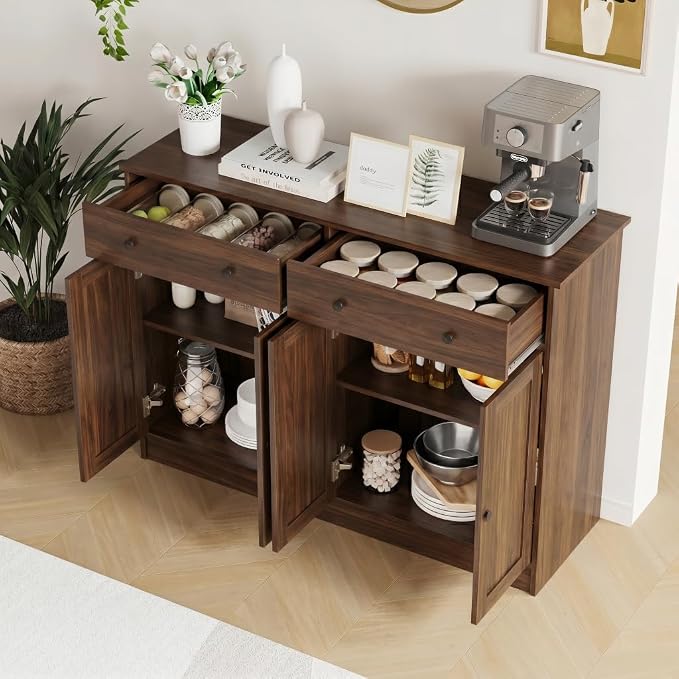 holzart 49" Brown Buffet Cabinet - Image 3