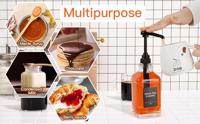 STARSIDE 16 oz Coffee Syrup Dispenser, Syrup Dispenser - Image 7