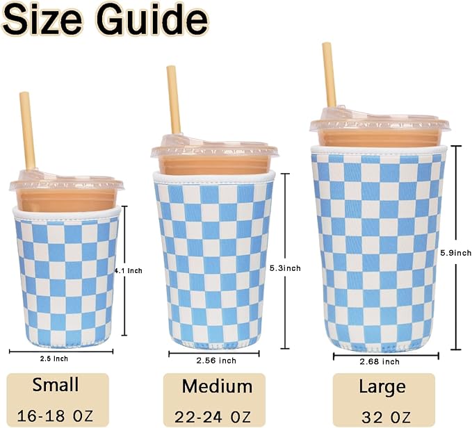 Reusable Insulated Sleeve for Iced Coffee Cup, Coffee Neoprene Sleeve for Cold - Image 5