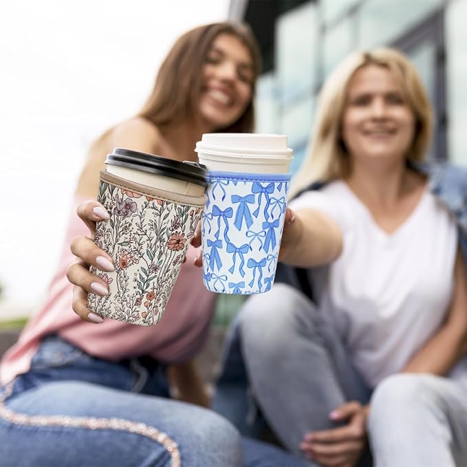 Reusable Insulated Neoprene Iced Coffee Cup Sleeve, Durable Drink Sleeve - Image 4