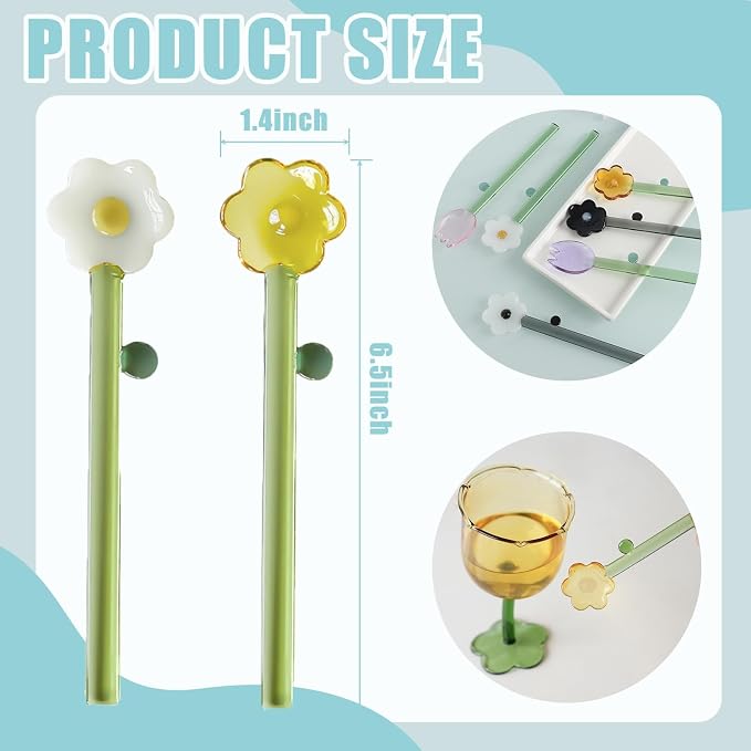 6 Pieces Coffee Spoon, Glass Coffee Stirring Spoons, Espresso Stirring Spoon - Image 2