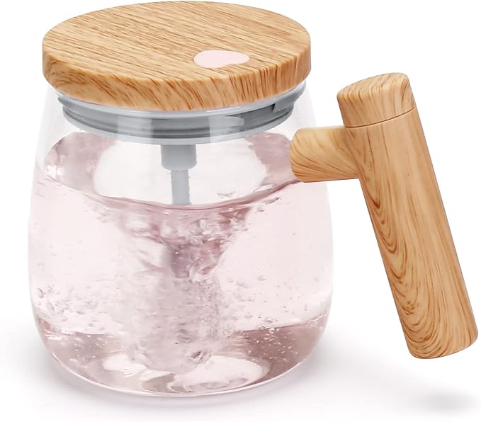 Self Stirring Coffee Mug, Glass Electric Self Mixing Cup by VAlinks