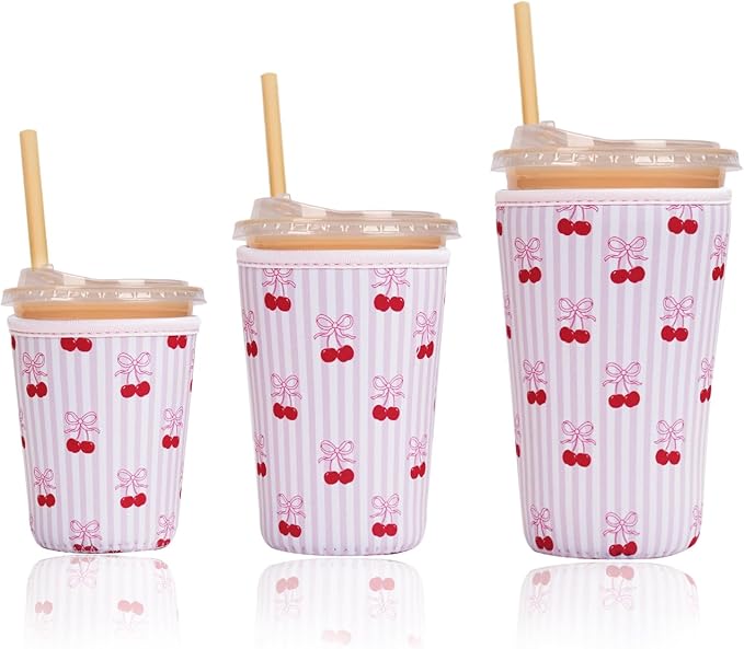 Reusable Insulated Sleeve for Iced Coffee Cup, Beverage Holder for Iced Coffee by Unknown