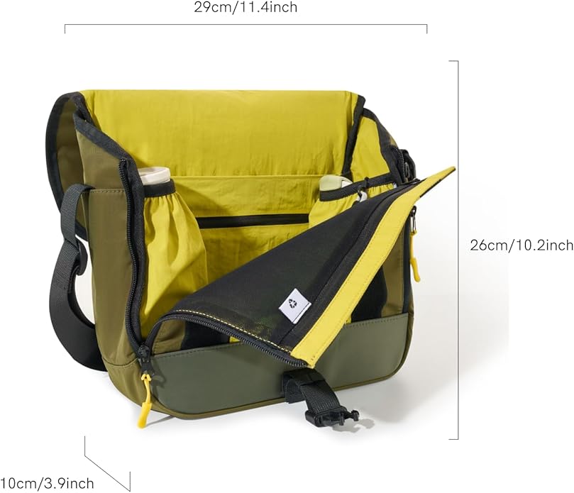 Flex Messenger Shoulder Bag, Nylon Crossbody Travel Bag - Image 2