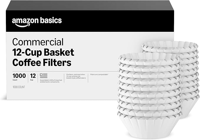 Amazon Basics Commercial 12-Cup Basket Coffee Filters, Fits Bunn and Most by AmazonBasics