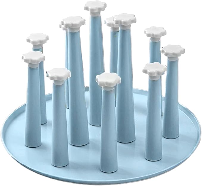 Cup Drying Rack, 9 Cups Safe Plastic Dustproof Creative Coffee Mug Tea Cup by Unknown