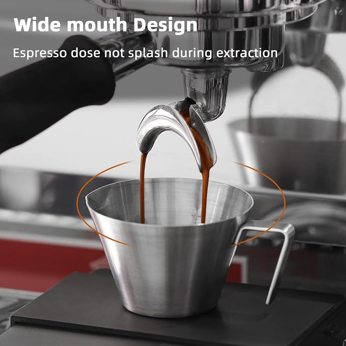 MHW-3BOMBER Espresso Measuring Cup Espresso Shot Cup 2oz Stainless Steel - Image 4