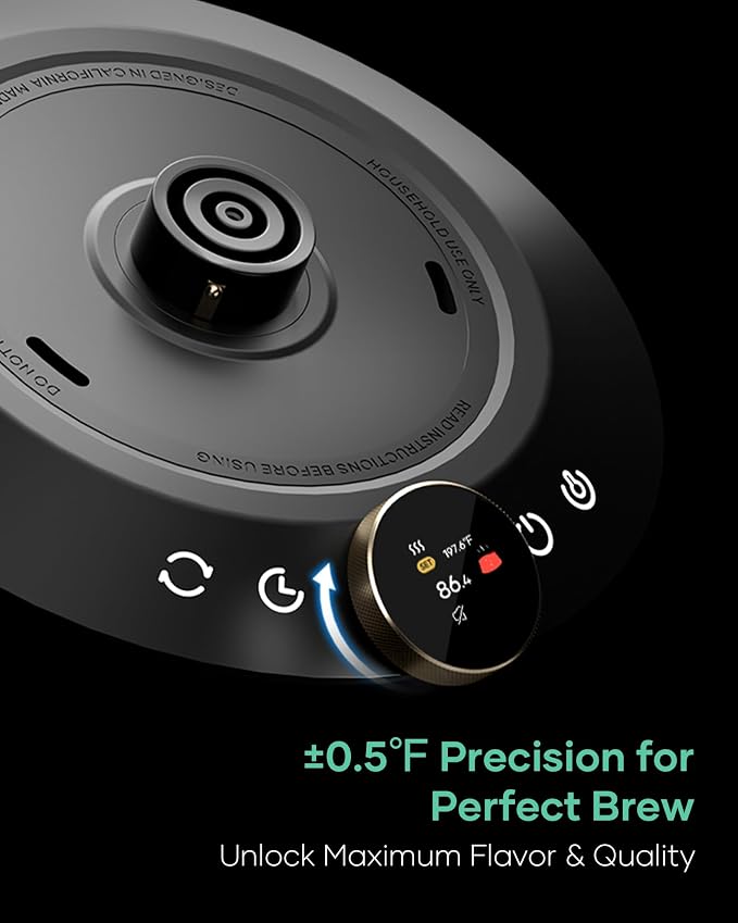 Cocinare Gooseneck Electric Kettle, ±0.5°F Precise Temperature Control - Image 7