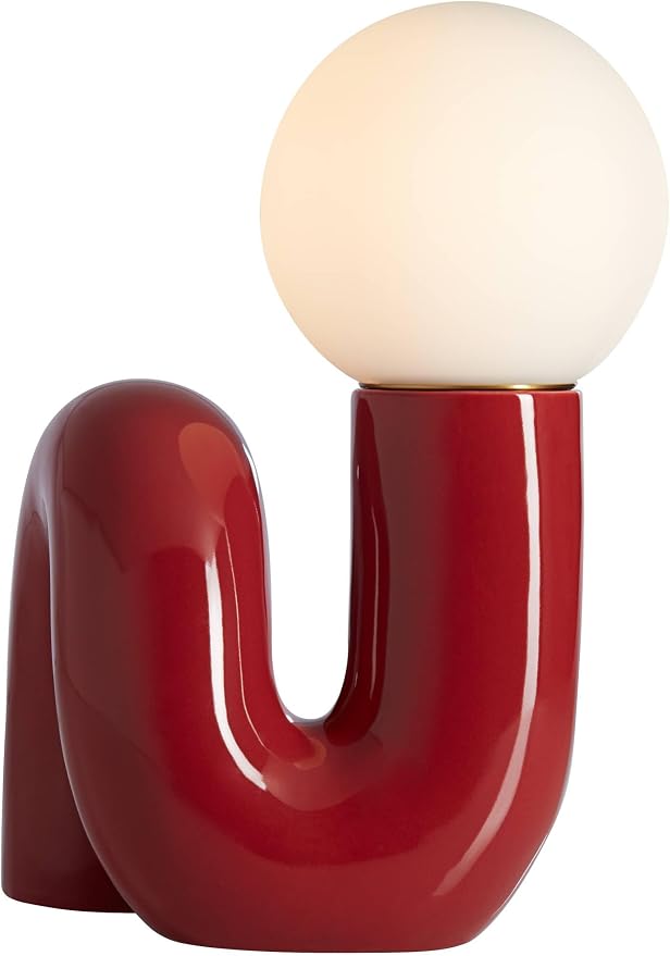 360 Lighting Fondant 11 3/4" Small Mid Century Modern Accent Table Lamp Velvet - Image 6