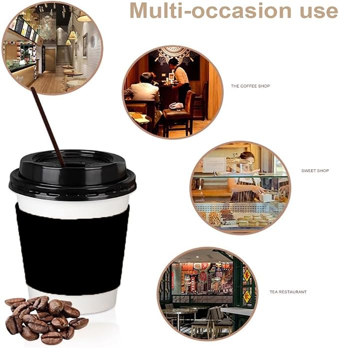 EchoDone 8 oz Disposable Coffee Cup Sleeves - Image 7