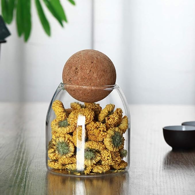 Glass Jar with Wood Lid Ball Jar Small Food Storage Container Clear Candy Jars - Image 4