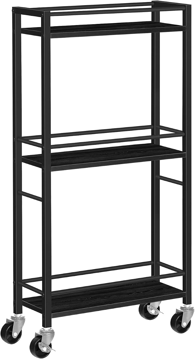 MAHANCRIS Slim Rolling Cart, Mobile Kitchen Cart on Wheels, Narrow Storage Cart - Image 9