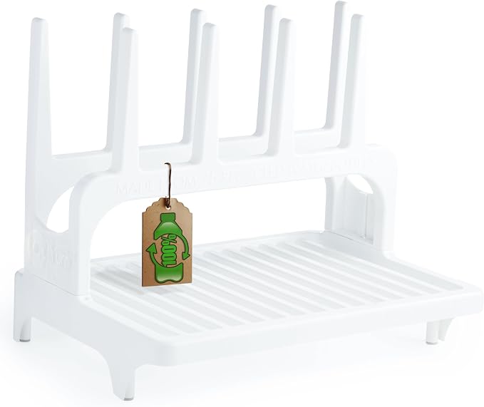 PopYum White Space Saving Drying Rack from 100% Recycled Bottles | Space Saving by PopYum