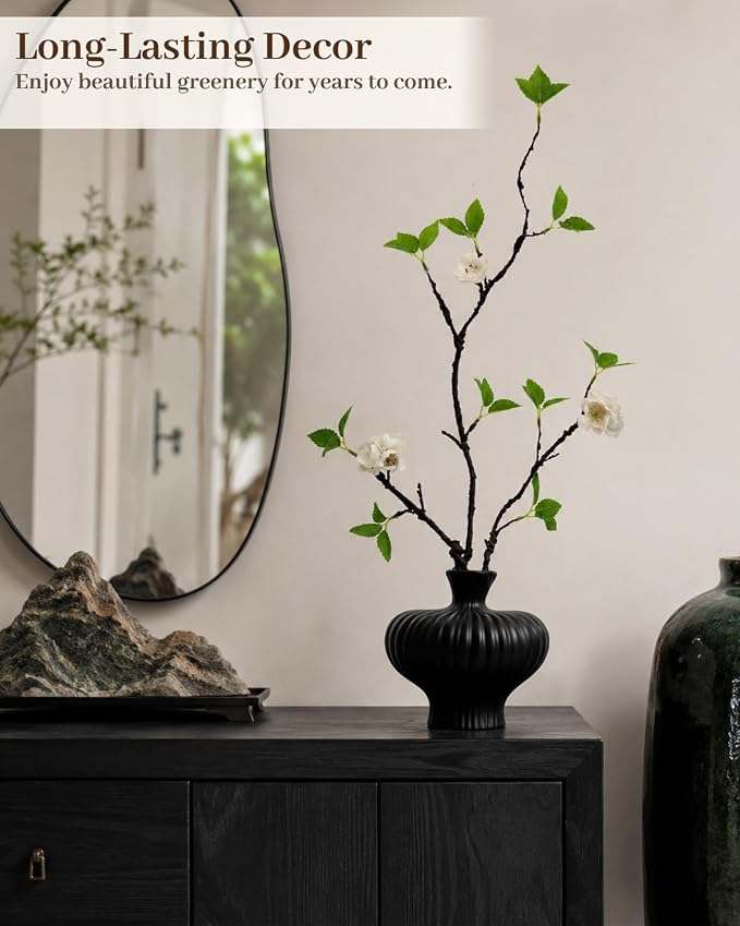 22'' Budded Faux Stem with Vase, Fake Branches in Vase - Image 7