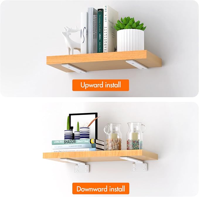 VANCASTLE Shelf Bracket, Floating Shelf Bracket 6 Inch, 6 Pack Heavy Duty Shelf - Image 4