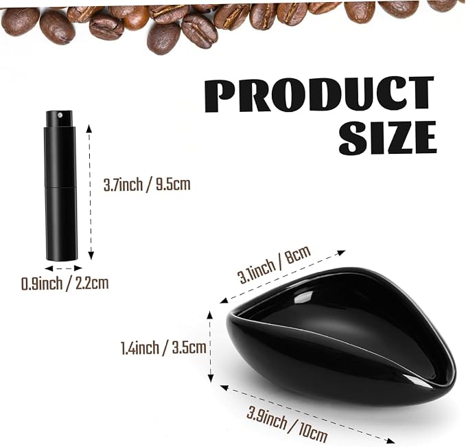 Coffee Bean Dosing Cup with Spray Bottle Ceramic Espresso Measuring Cup - Image 2