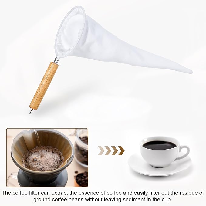 Coffee Strainer, Flannel Coffee Filter Strainers - Image 4