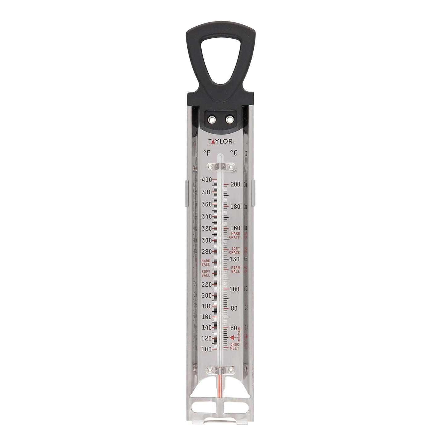 Taylor Programmable Digital Candy and Deep Fry Thermometer with Green Light Alert Display & Stainless Steel Candy Deep Fry Food Cooking Kitchen Analog Thermometer, 12 Inches
