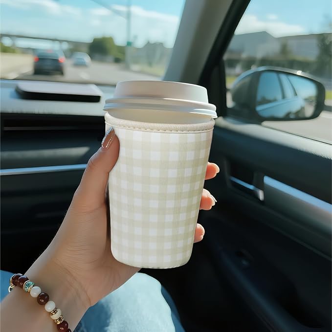 Reusable Insulated Sleeve for Iced Coffee Cup, Coffee Neoprene Sleeve for Cold - Image 3