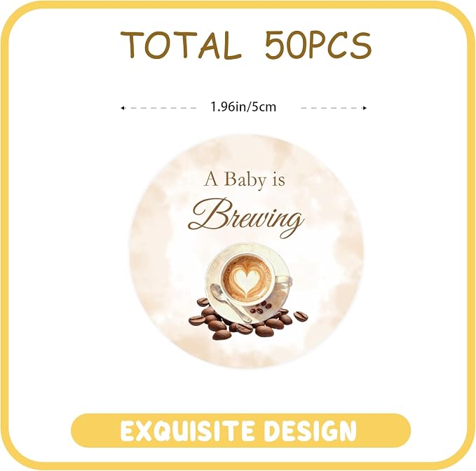 50pcs Coffee Brewing Stickers, Coffee Thank You Stickers Labels - Image 2