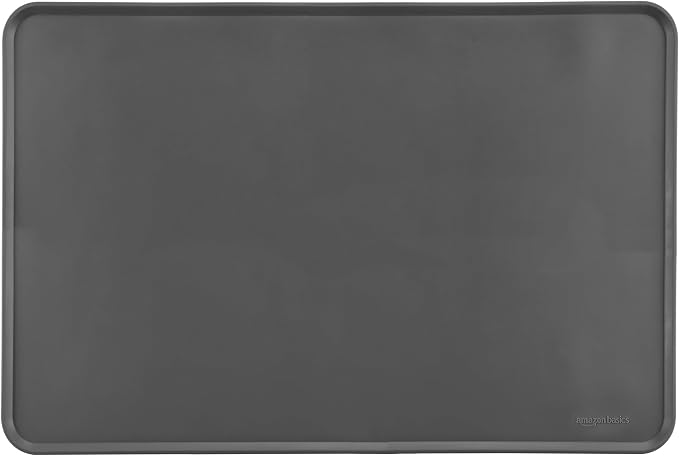 Amazon Basics Waterproof Non-Slip Silicone Pet Food and Water Bowl Mat by AmazonBasics
