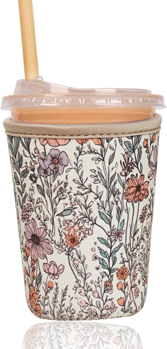 Reusable Insulated Sleeve for Iced Coffee Cup, Coffee Neoprene Sleeve for Cold by Unknown
