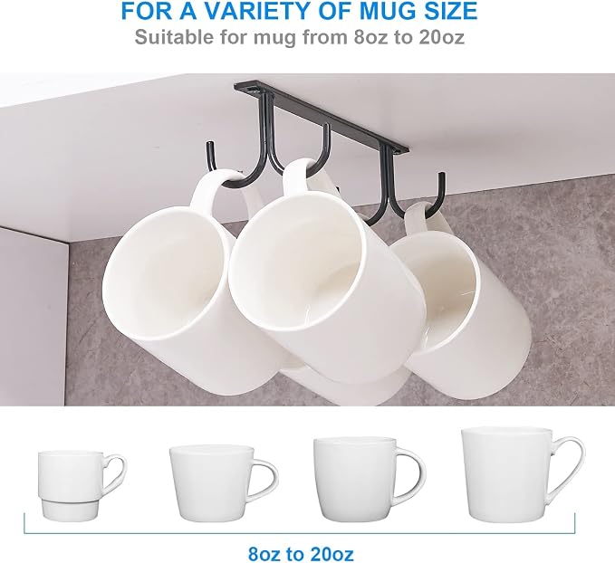 FOMANSH Mug Rack Under Cabinet - Image 3