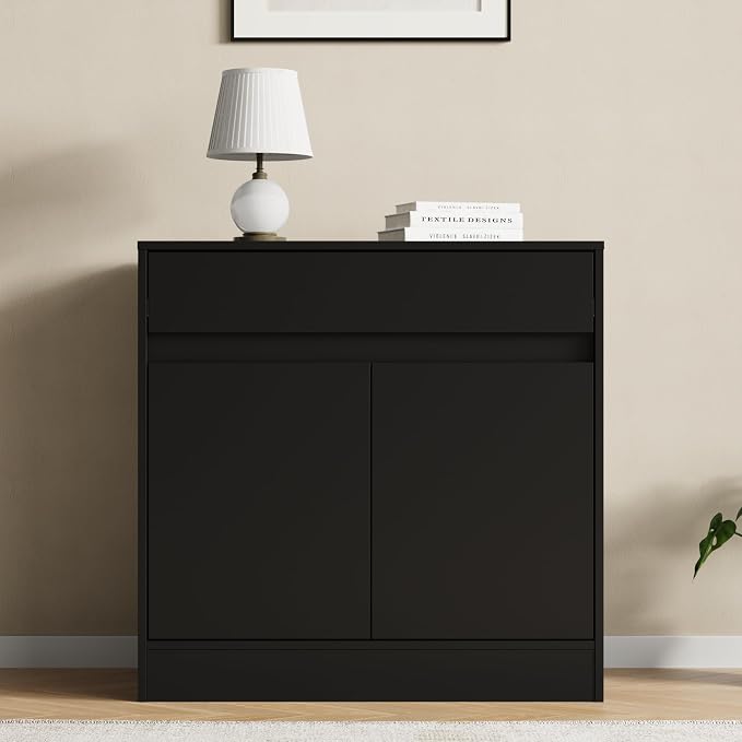 Housoul Buffet Cabinet with 2 Doors and Drawer, Coffee Bar Cabinet with - Image 4
