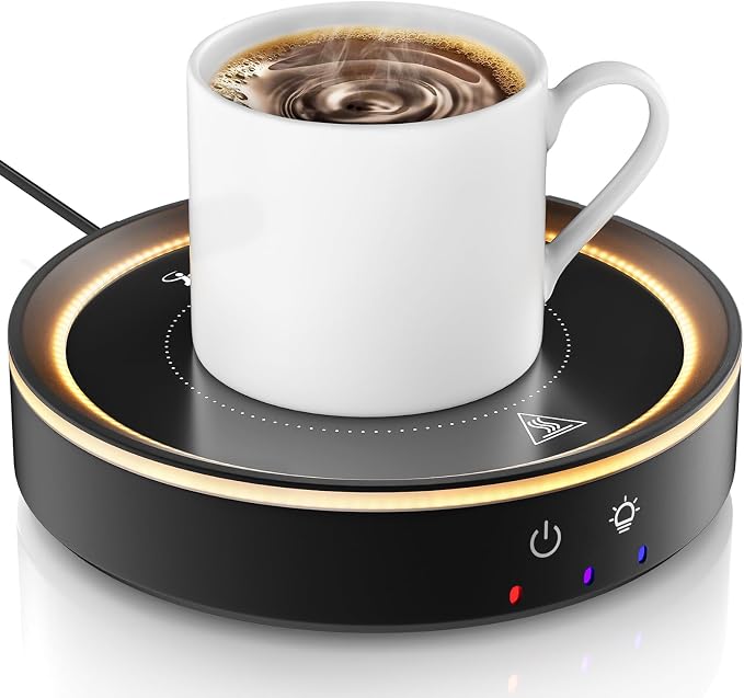 36W Mug Warmer, 3 Temperature Settings, Auto Shut Off, Max 176°F, Wood Grain by Unknown